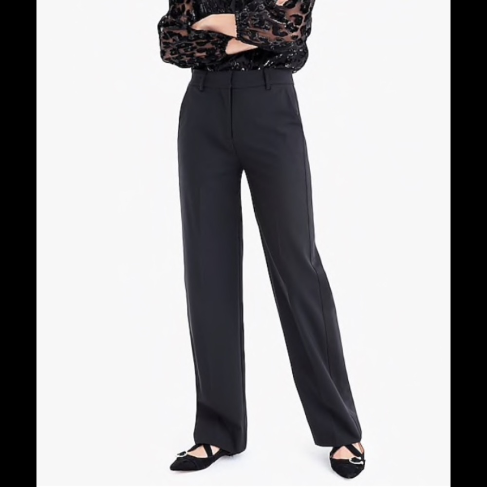 NWT J CREW WIDE LEG PANT WITH TUX STRIPE